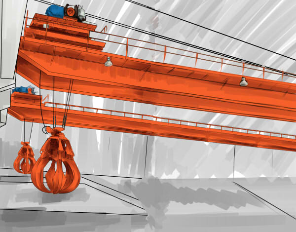 雙梁抓斗橋式起重機(jī)