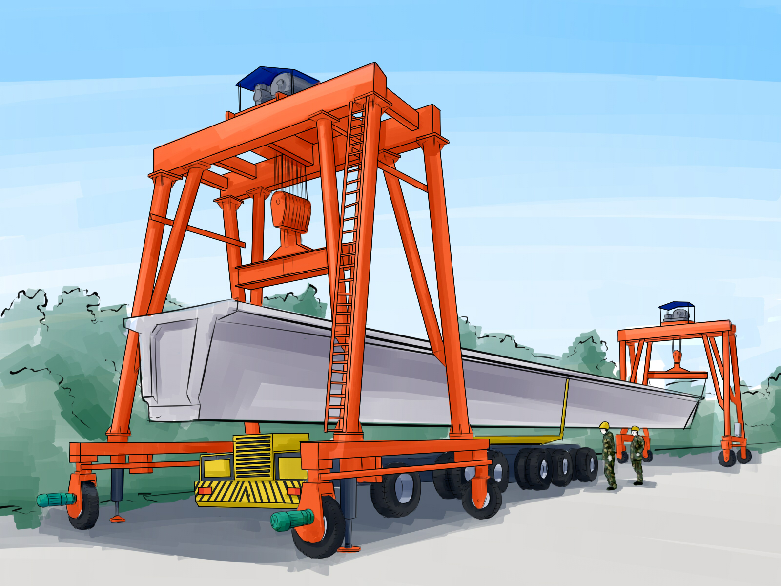 輪胎式門式起重機